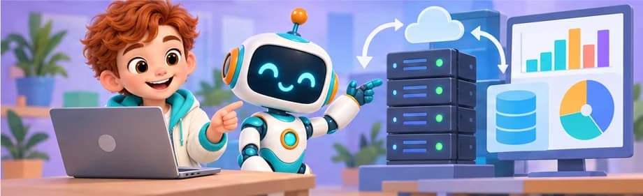 Иллюстрация курса Python, AI и backend