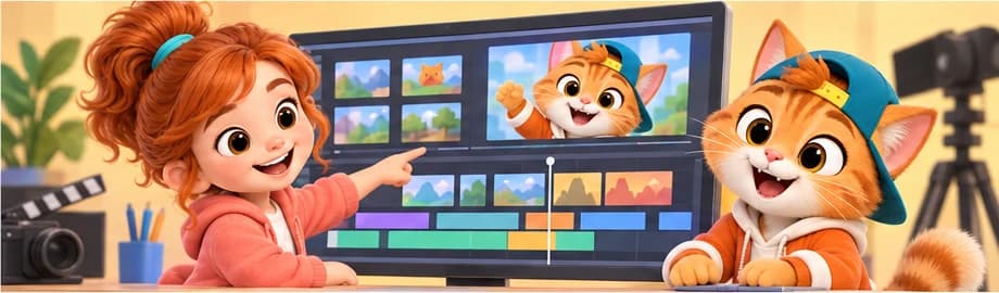 Иллюстрация курса монтажа коротких видео
